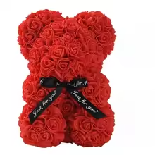 2025 Nueva flor artificial Rosa eterna Oso de peluche para mamá Día de la madre